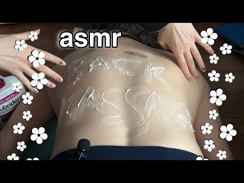 ASMR Back Massage 💆‍♀️ Lotion Sounds, Cooling Slime Massage, and Soft Tracing