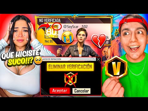 LE BORRO LA VERIFICACION EN FREE FIRE A SCAR😱BROMA PESADA!