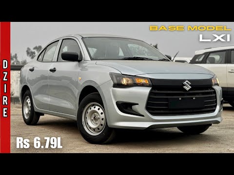 New Maruti Suzuki Dzire 2024 🔥 LXi Base Model @ Rs 6.79L | Silver Colour Walkaround Review!