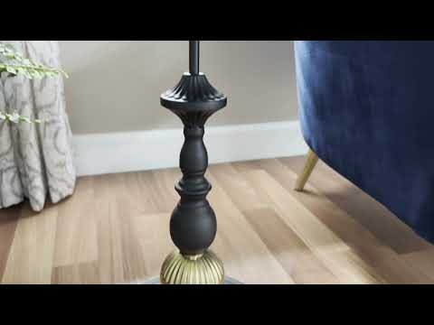 Baxton Studio Javion Modern Glam Round Accent Side Table &ndash; Black & Gold Metal End Table with Tray Top for Indoor or Semi-Outdoor Use Youtube thumbnail image number 9