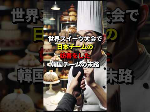 世界スイーツ大会で日本チームの妨害をした韓国チームの末路 #海外の反応 #韓国 #wptc #日韓関係