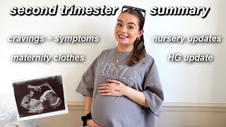 A summary of my second trimester- nursery updates, symptoms, maternity clothes, baby haul etc