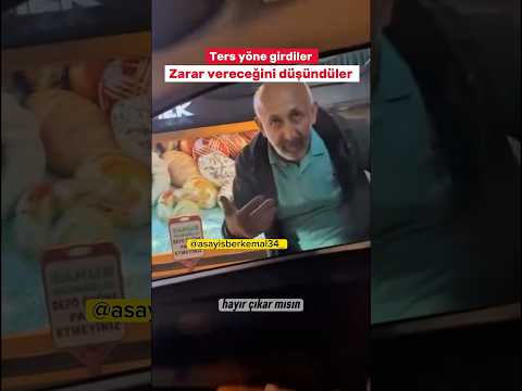 İstanbul’da ters yöne giren iki kadın sürücüyle karşılaşan erkek sürücü.
