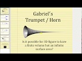Gabriel's Horn: Finite Volume and Infinite Surface Area