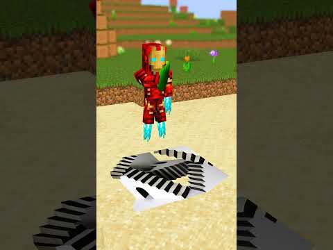 Baby Noob Draws A Fake Hole Figure for SuperHero - minecraft animation #shorts