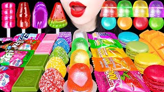 ASMR RAINBOW DESSERTS 다양한 아이스크림 캔디 해외 디저트 간식 먹방 ICE CREAM CANDY JELLY GUMMY KOHAKUTO EATING MUKBANG
