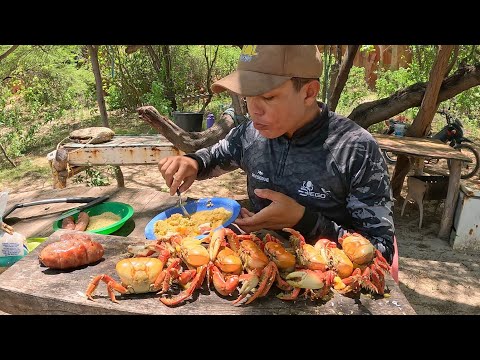 CAPTURANDO, PREPARANDO E COMENDO CARANGUEJOS ( CATCH AND COOK )