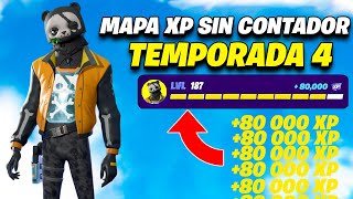 [MAPA de XP SIN CONTADOR] Como *SUBIR RAPIDO DE NIVEL* en FORTNITE *MAPA EXPERIENCIA* Temporada 4 OG