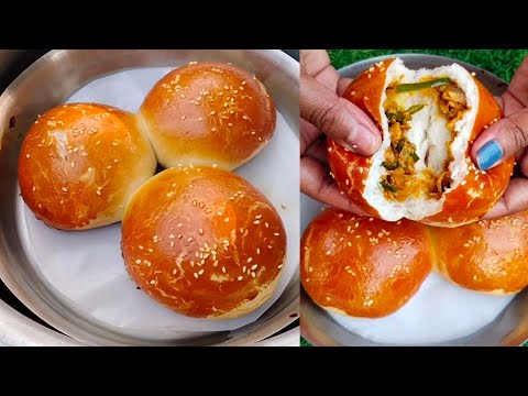 গ্যাসের ওভেনেই তৈরি চিকেন বান রেসিপি||chicken bun recipe