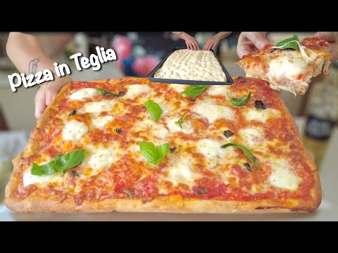 PIZZA IN TEGLIA MAXI ALTA  fatta in casa 🍕 impasto semplice e veloce 🍕 SOFFICE E CROCCANTE