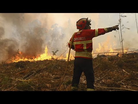 YouTube video thumbnail: Firefighters 'Exhausted' on the Second day of Portugal's State of Alert for Wildfires