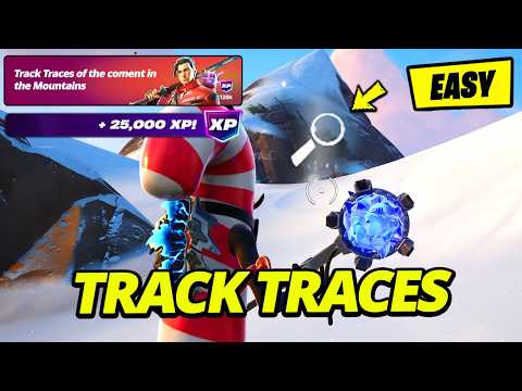 How to EASILY Track Traces of the coment in the Mountains - Fortnite Story XP Quest