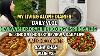 Vlog #35 – Bosch Series 4 WNA134U8GB Washer Dryer Honest Review | Daily Life & Dinner | Walking 🚶‍♀️