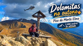 Dolomitas no outono | Monte Elmo a 2.400m helicóptero no Refúgio 
