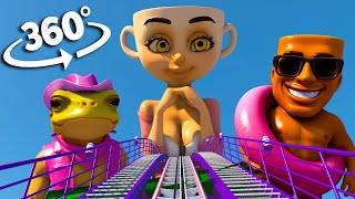 🎢 360° Roller Coaster Ballerina Cappucina on the beach in VR
