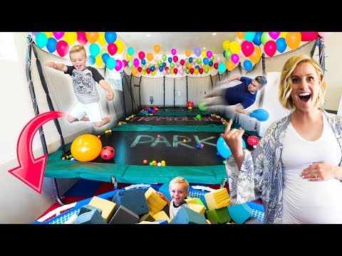 WE BUILT A REAL LIFE TRAMPOLINE PARK IN OUR HOUSE!