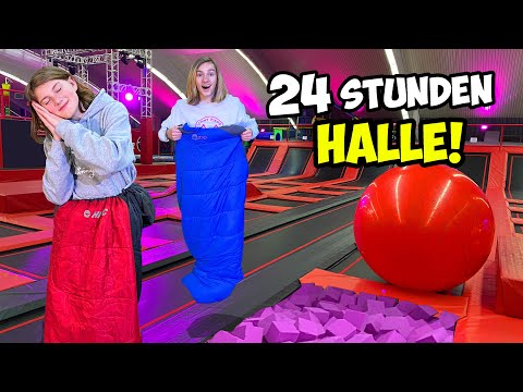 24 STUNDEN alleine in TRAMPOLINHALLE Challenge! (mit Übernachtung!)