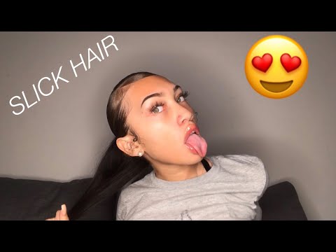 SLICK PONYTAIL WITH THICK HAIR TUTORIAL 💕| YASMEEN NICOLE