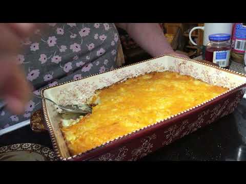 Cheesy Hash Brown Casserole Video 2