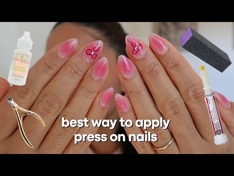 BEST WAY TO APPLY PRESS ON NAILS | in depth press on nail routine 2025