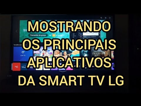 Mostrando os principais aplicativos da Smart TV LG