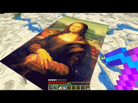 Eu Construà a MONA LISA no MINECRAFT