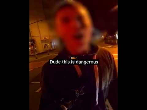 Biker Encounters A Drunk man At Night