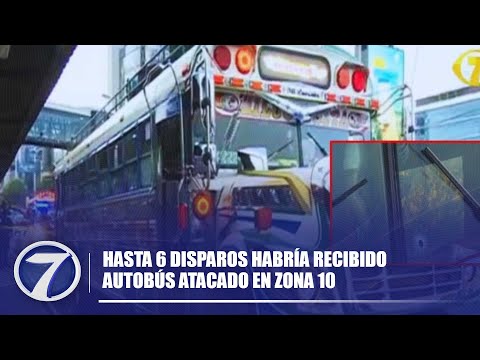 Hasta 6 disparos habría recibido autobús atacado en zona 10