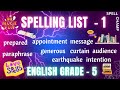 Spelling Challenge: Common Words