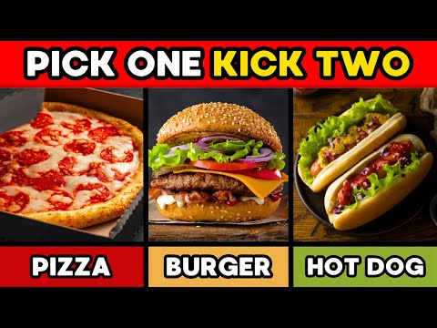 Pick One Kick Two 🍔 Junk Food Edition! 🍕🌭