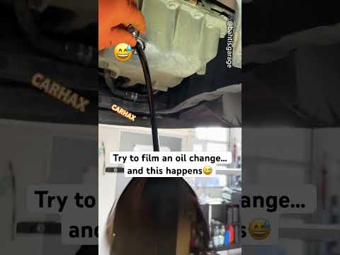 Doing a simple oil change… or so I thought😅 #shorts #fyp #oilchange #mechanic #oil #car #funny
