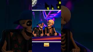 Five Skeletons Laughing On A Rollercoaster Ride 💀😂 #shorts #kids  #teeheetown