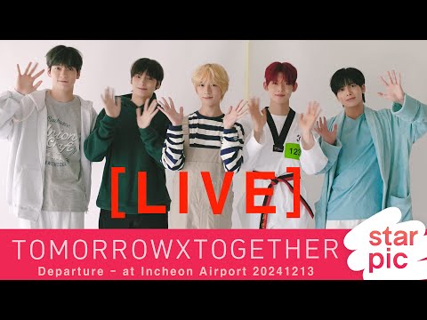 [LIVE]   TOMORROWXTOGETHER Departure - at Incheon Airport 20241213