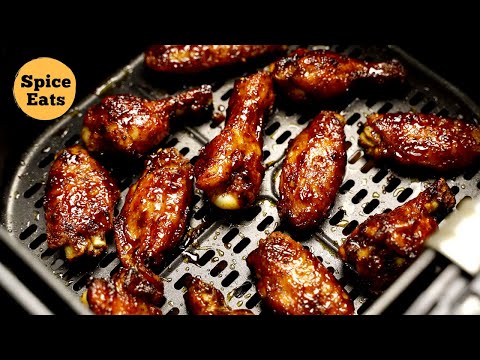 AIR FRYER CHICKEN WINGS RECIPE | HONEY BBQ CHICKEN WINGS IN AIR FRYER