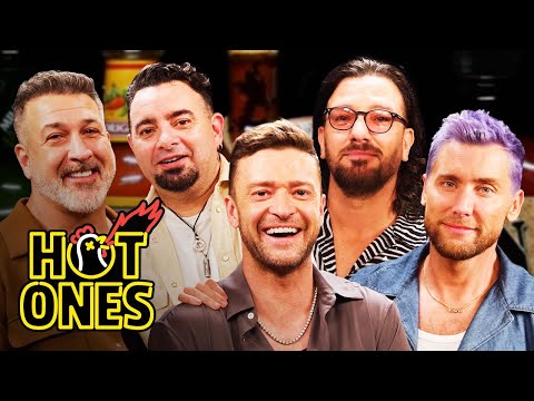 *NSYNC Breaks Another Record While Eating Spicy Wings | Hot Ones