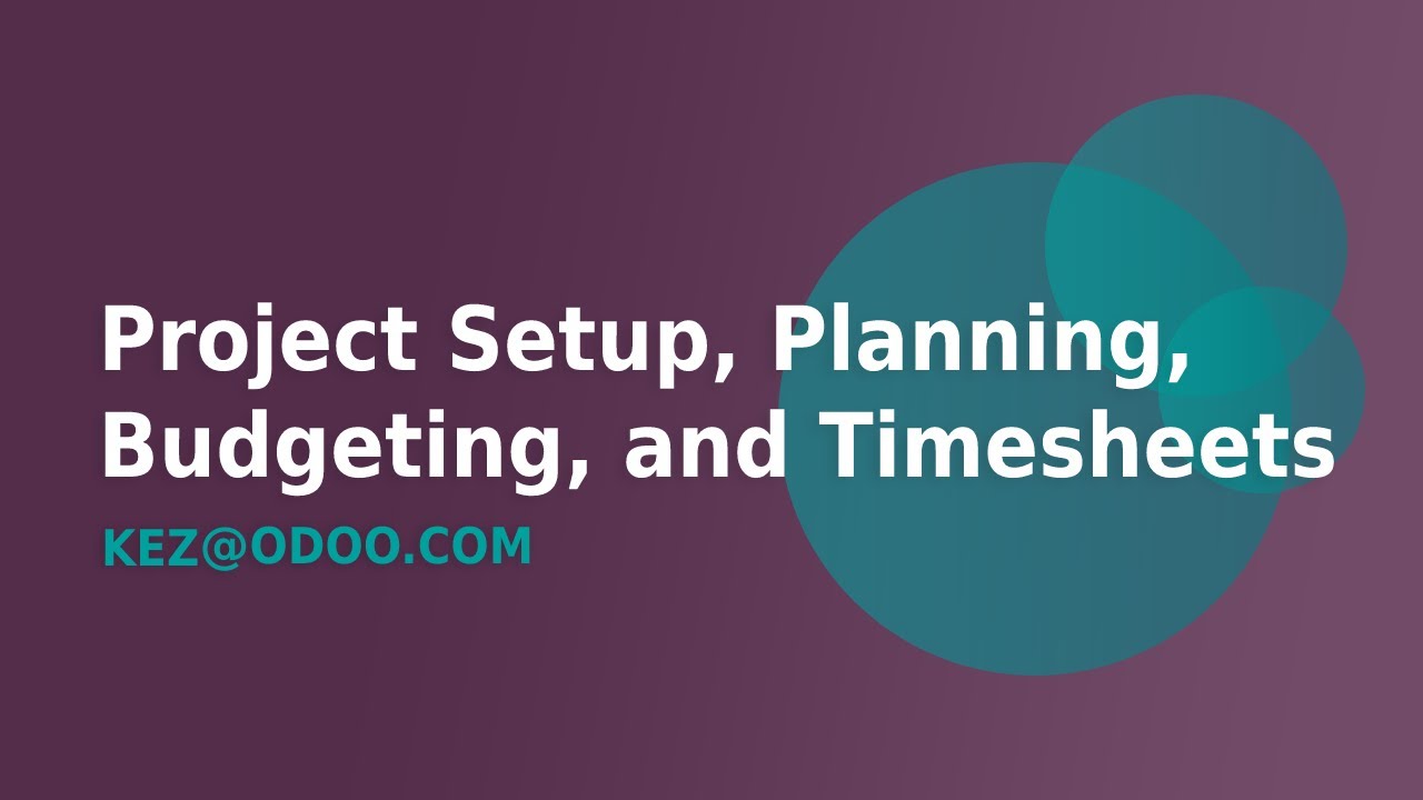 Project Setup, Service Products, Planning, Budgeting, and Timesheets in Odoo 16 | 2/26/2023

Everything you need to know about Project Management in Odoo. How to setup up your products as services. How to manage ...
