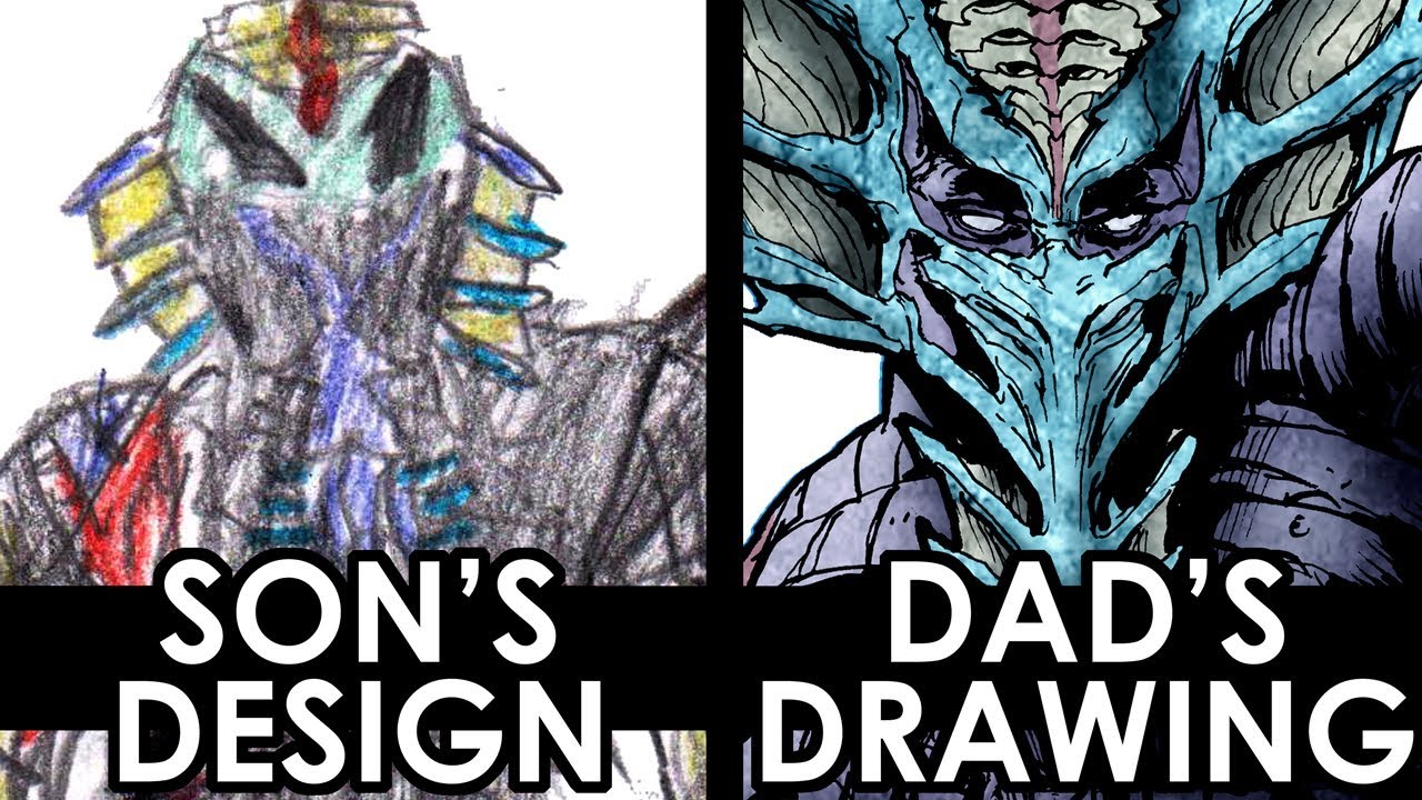 Kid's design redrawn by their dad - a professional marvel artist! Part 2!