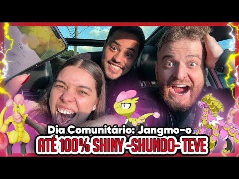 TEVE ATÉ SHUNDO (100% SHINY) NO DIA COMUNITÁRIO DO JANGMO-O | CHUVA DE SHINYS E DE 100% - Pokémon GO