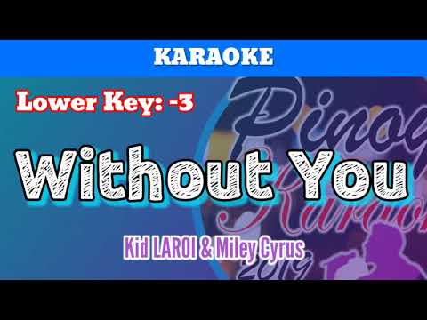 Without You by Kid LAROI & Miley Cyrus (Karaoke : Lower Key : -3)