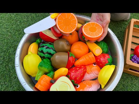 Cutting fruits and vegetables for kids