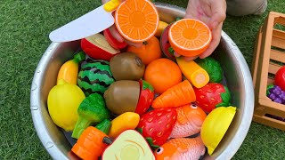 Cutting fruits and vegetables for kids