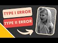 Type 1 and Type 2 Errors