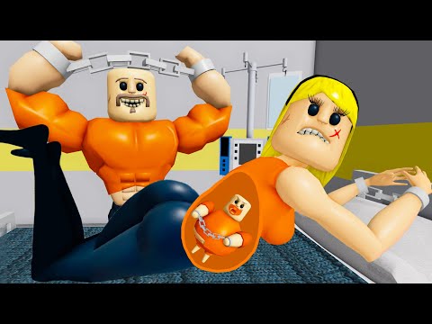 MUSCLE PRISONER BARRY FALL IN LOVE WITH PREGNANT PRISONER BARRY WOMAN? OBBY ROBLOX #roblox #obby