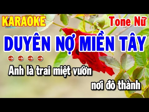 Karaoke Duyên Nợ Miền Tây Tone Nữ Nhạc Sống Cha Cha Mới | Thanh Hải