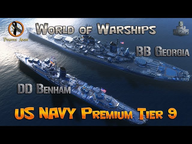 World of Warships Español - Georgia/Benham a Fondo - US Navy Premium Tier 9 - Full Review