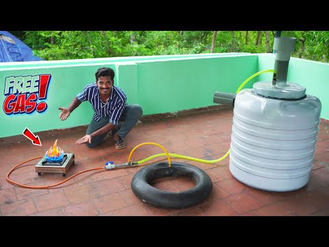 Free GAS at home | வீட்டுலேயே GAS எடுப்பது எப்படி..!? | Making GAS plant at home | MmK
