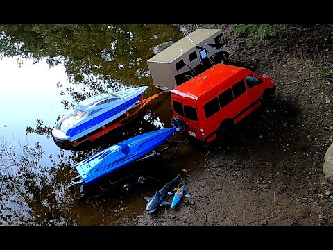 Rc BOAT LAUNCH,rc shark & cayak ,rc scale boat princess,rc boat racing on 4s.