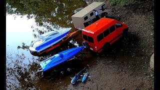 Rc BOAT LAUNCH,rc shark & cayak ,rc scale boat princess,rc boat racing on 4s.