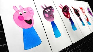 Dibujo All Phases in New Incredibox Sprunki Oc of George Pig: From Phase 1 to Phase 6