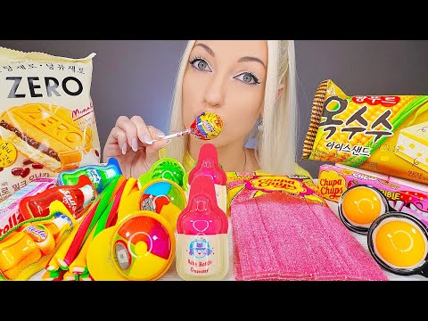 ASMR RAINBOW CANDY, LOLLIPOP, ICE CREAM, JELLY, MARSHMALLOW (DESSERT) MUKBANG, 사탕 무지개 먹방